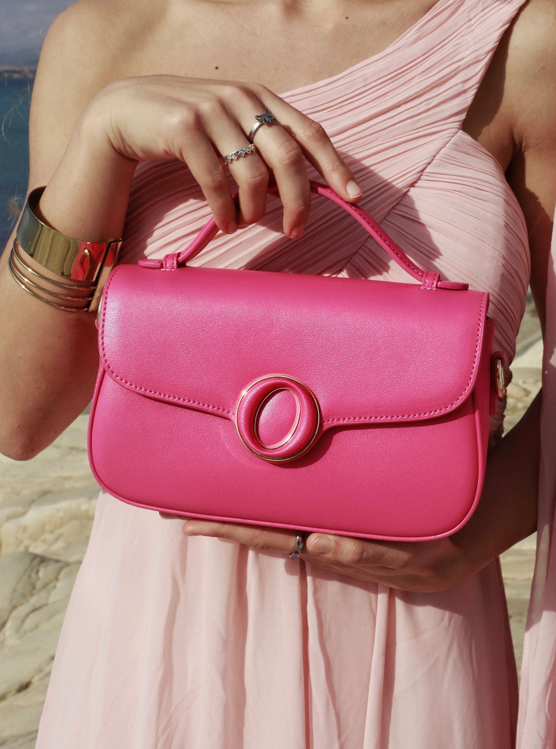 Makoto Leather Bag, Pink by Bob Oré-4