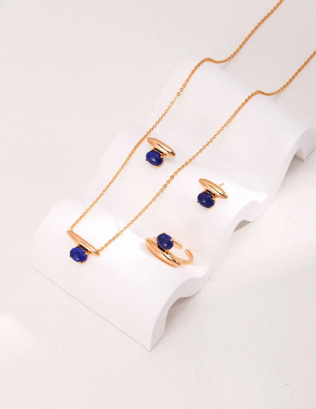 Minimalist Lapis Lazuli / Malachite Necklace-2