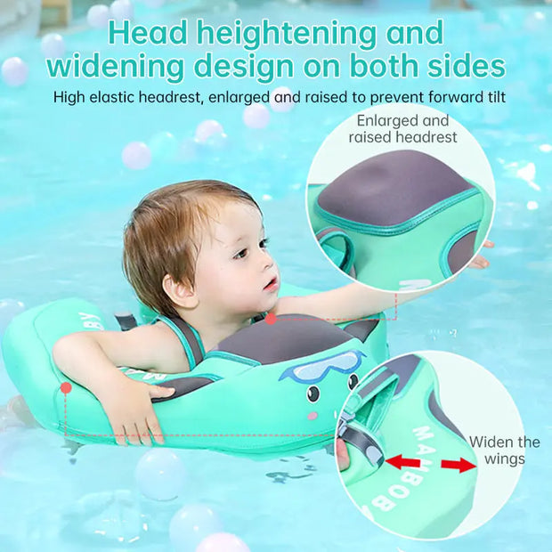 Mambobaby Non - inflatable Baby Swim Float, Foot Cushion, Seat, Fun Swimming Toys, Gift for Boys and Girls - Memoriex 