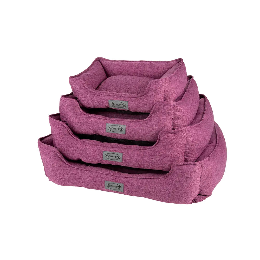 Manhattan Box Dog Bed (in Berry Purple, Denim Blue, Dark Grey or Light Grey) by Scruffs - Memoriex