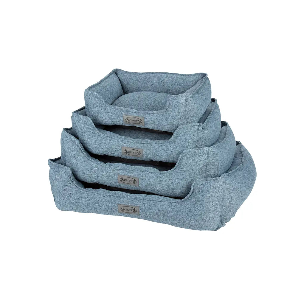 Manhattan Box Dog Bed (in Berry Purple, Denim Blue, Dark Grey or Light Grey) by Scruffs - Memoriex