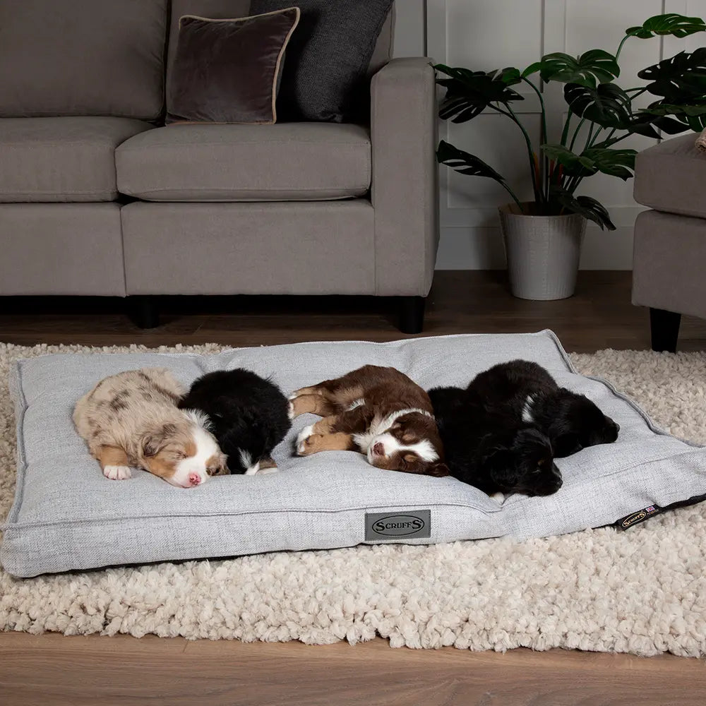 Manhattan Dog Mattress (in Berry Purple, Dark Grey, Denim Blue or Light Grey) by Scruffs - Memoriex