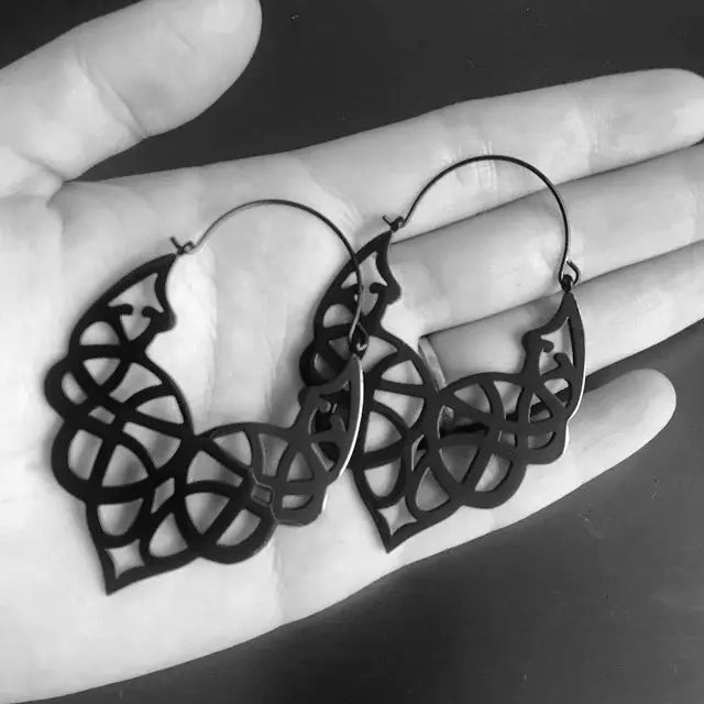 Manuscript Hoop Earrings - Memoriex