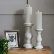 Matt White Ceramic Candle Holder Large-0