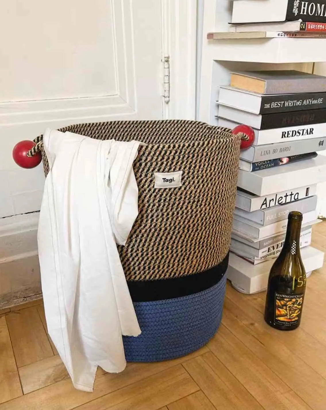 Maximalism Inspired Handmade Woven Laundry Storage Baskets-2