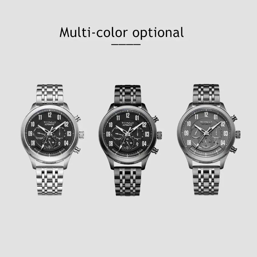 RUIMAS Watch Men Automatic Mechanical Watches Stainless Steel Luminous Business Wristwatch Top Brand Luxury Male Clock 6785-3