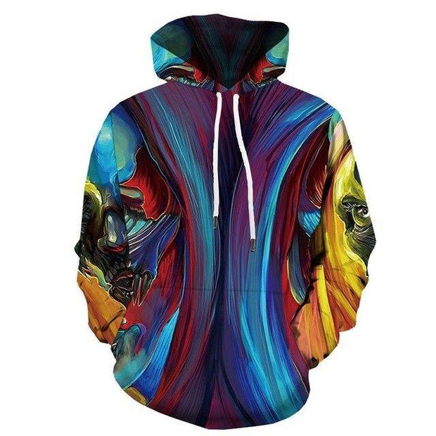 Men Halloween Pumpkin 3D Print Black Hoodie - Memoriex 