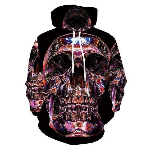 Men Halloween Pumpkin 3D Print Black Hoodie - Memoriex 