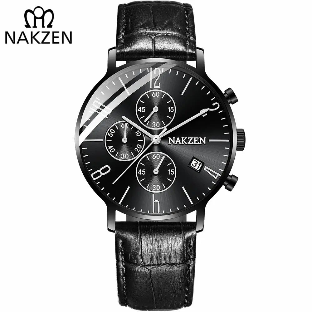 NAKZEN 2018 New Watches Men Luxury Brand Chronograph Man Sports Watches Waterproof Full Steel Quartz Watch Relogio Masculino-0