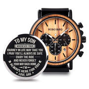 Men Watch Engrave Personal Engraving free Family Birthday Gift for Son Dad Husband Quartz Wristwatches Male Wristwatch Logo - Memoriex 