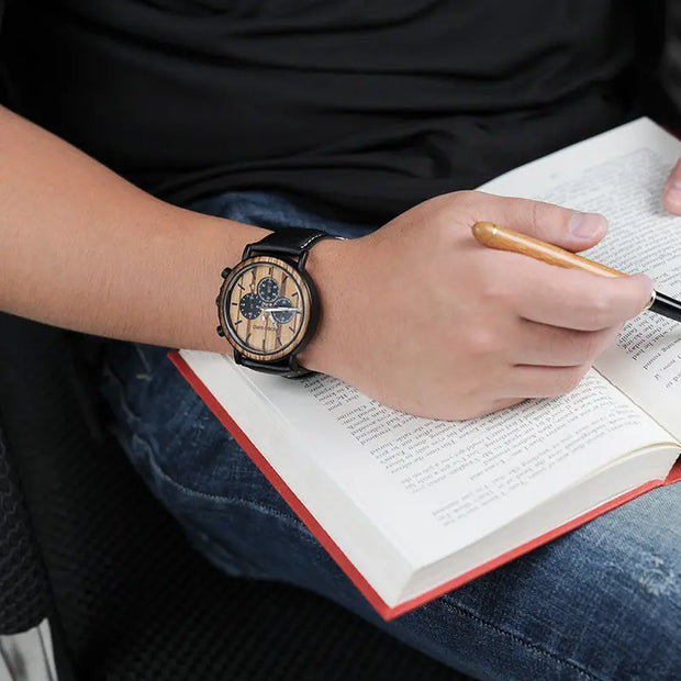 Men Watch Engrave Personal Engraving free Family Birthday Gift for Son Dad Husband Quartz Wristwatches Male Wristwatch Logo - Memoriex 