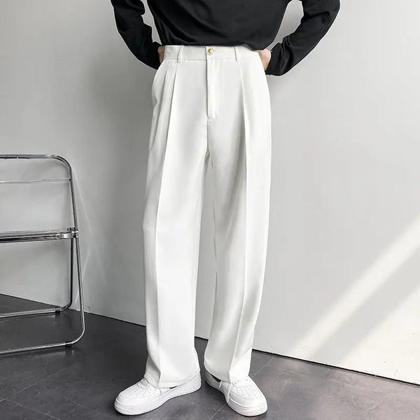 Men spring and autumn Korean version khaki work wear trousers for men formal trouser baggy pants - Memoriex 