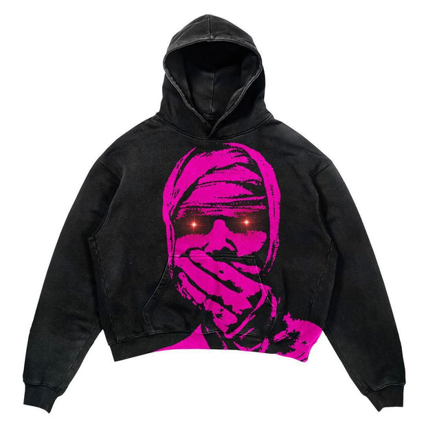 Men's And Women's Fashion Punk Design Fleece Printed Hoodie - Memoriex 
