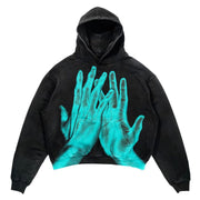 Men's And Women's Fashion Punk Design Fleece Printed Hoodie - Memoriex 