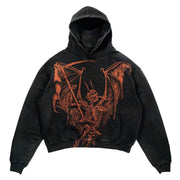 Men's And Women's Fashion Punk Design Fleece Printed Hoodie - Memoriex 
