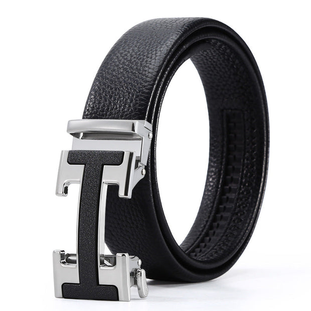 Men's Automatic Leather Buckle Business Belt - Memoriex 
