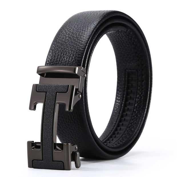 Men's Automatic Leather Buckle Business Belt - Memoriex 