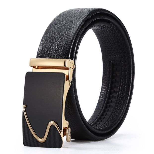 Men's Automatic Leather Buckle Business Belt - Memoriex 