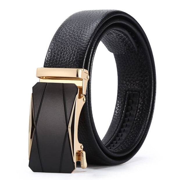 Men's Automatic Leather Buckle Business Belt - Memoriex 