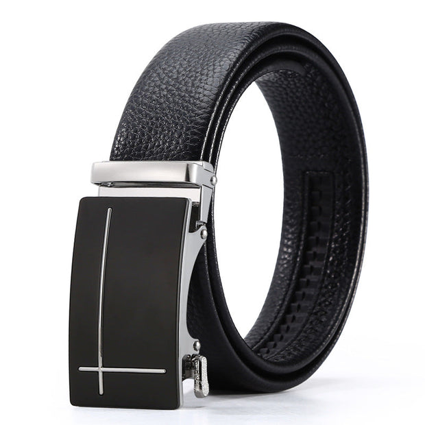 Men's Automatic Leather Buckle Business Belt - Memoriex 