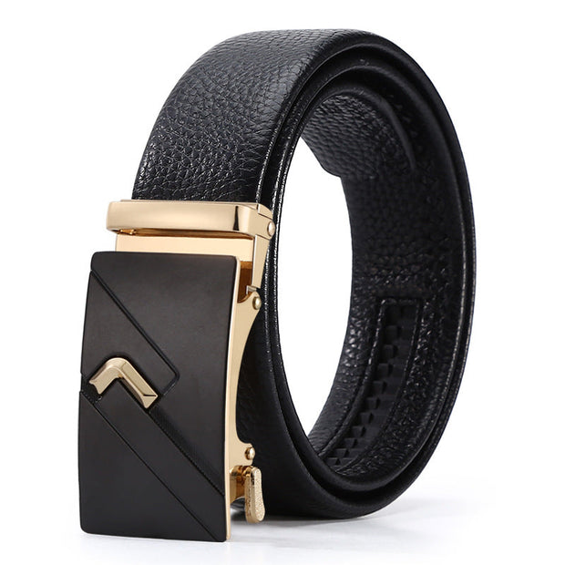Men's Automatic Leather Buckle Business Belt - Memoriex 