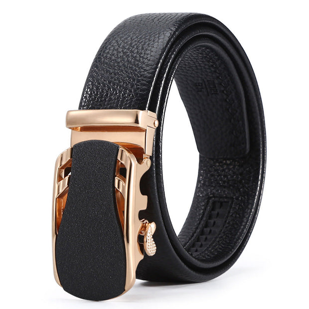 Men's Automatic Leather Buckle Business Belt - Memoriex 