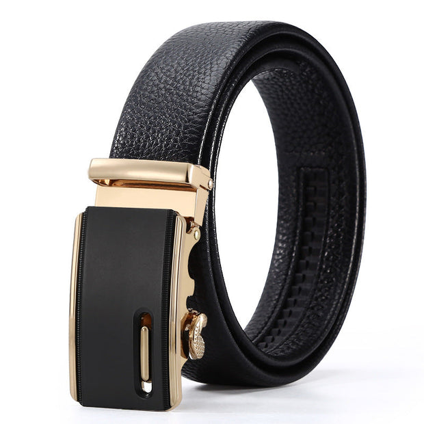Men's Automatic Leather Buckle Business Belt - Memoriex 
