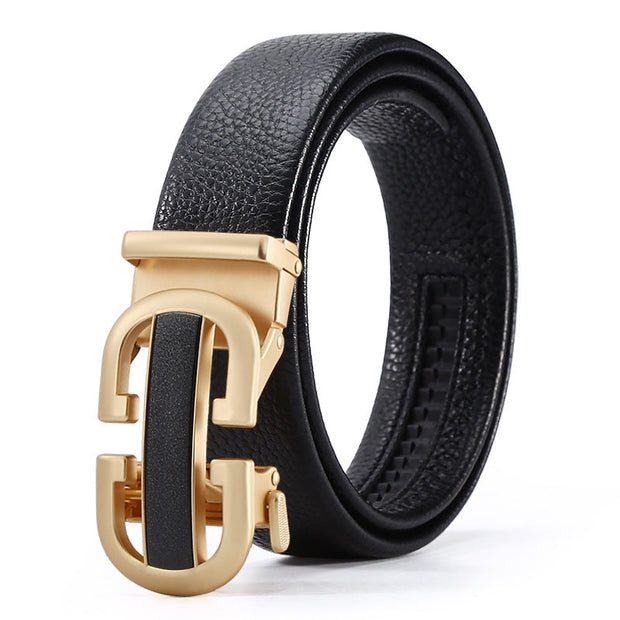 Men's Automatic Leather Buckle Business Belt - Memoriex 
