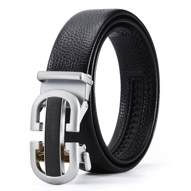 Men's Automatic Leather Buckle Business Belt - Memoriex 