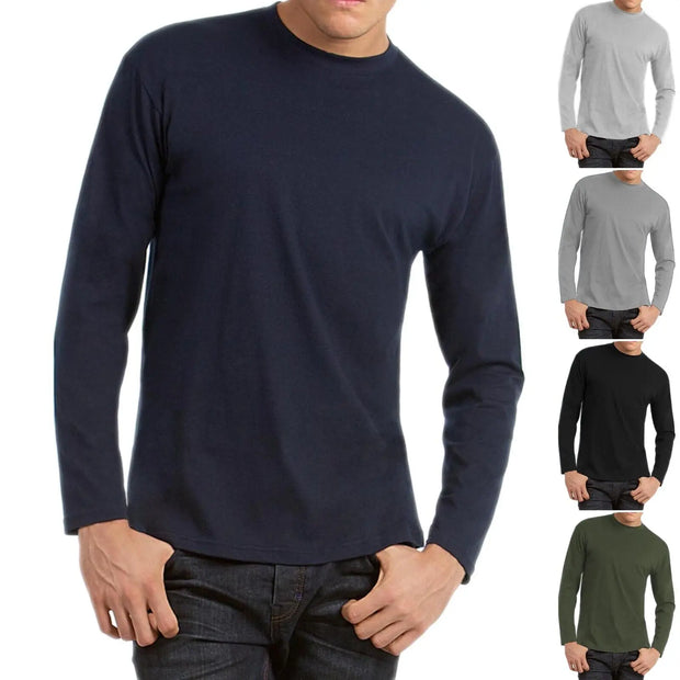 Men's Basics Long Sleeve T Shirt-0