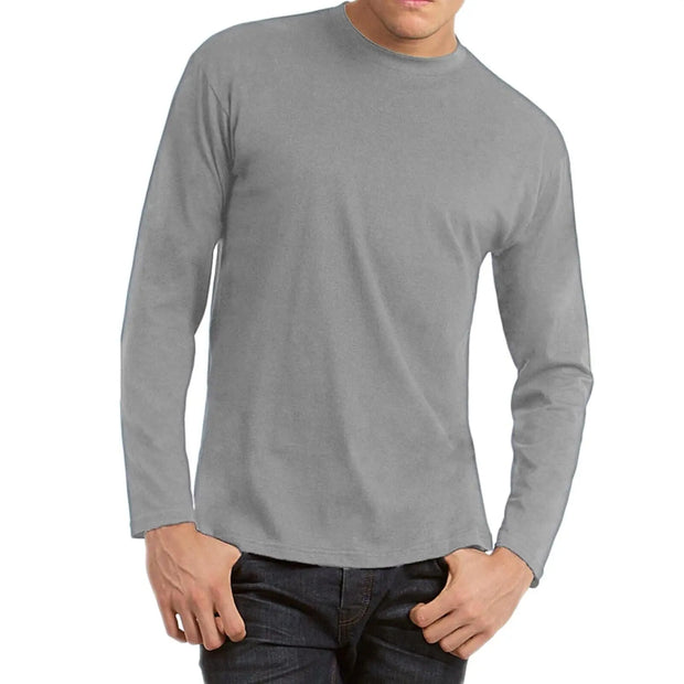 Men's Basics Long Sleeve T Shirt-4