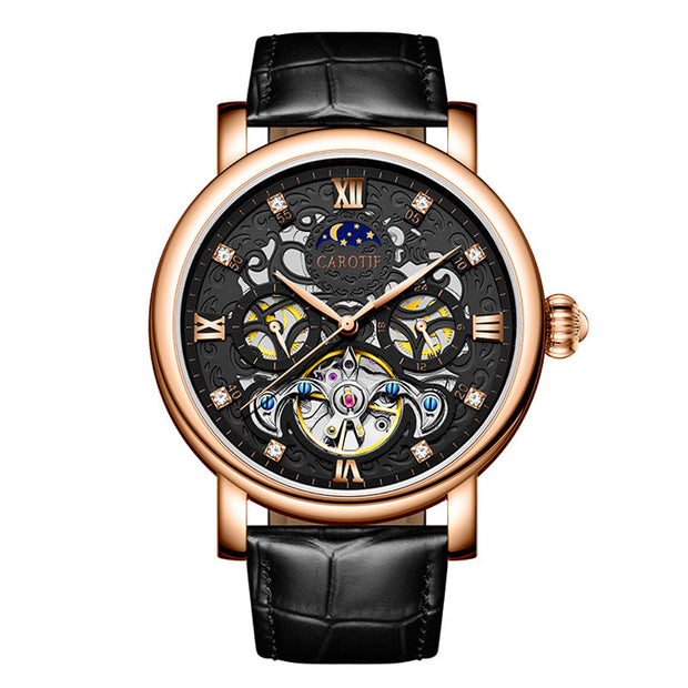 Men's Business Casual Waterproof Luminous Leather Watch - Memoriex 