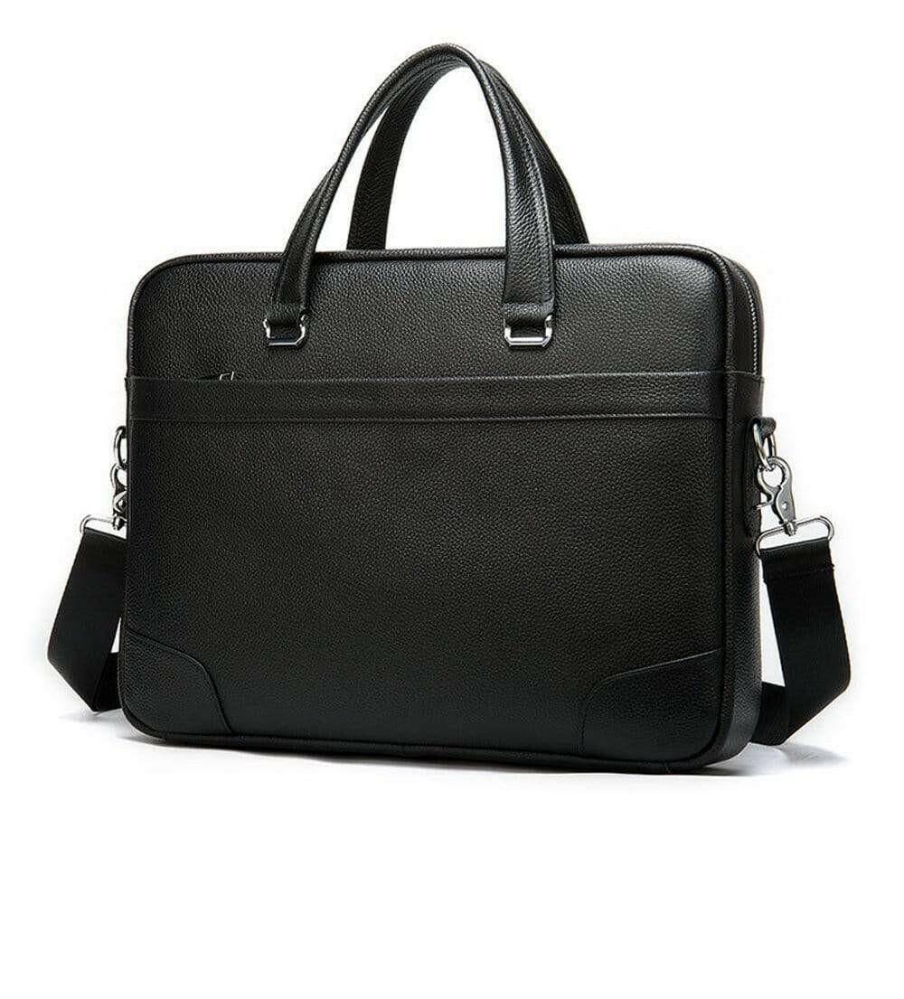 Men's Genuine Leather Laptop Briefcase Messenger Busienss Bags-1