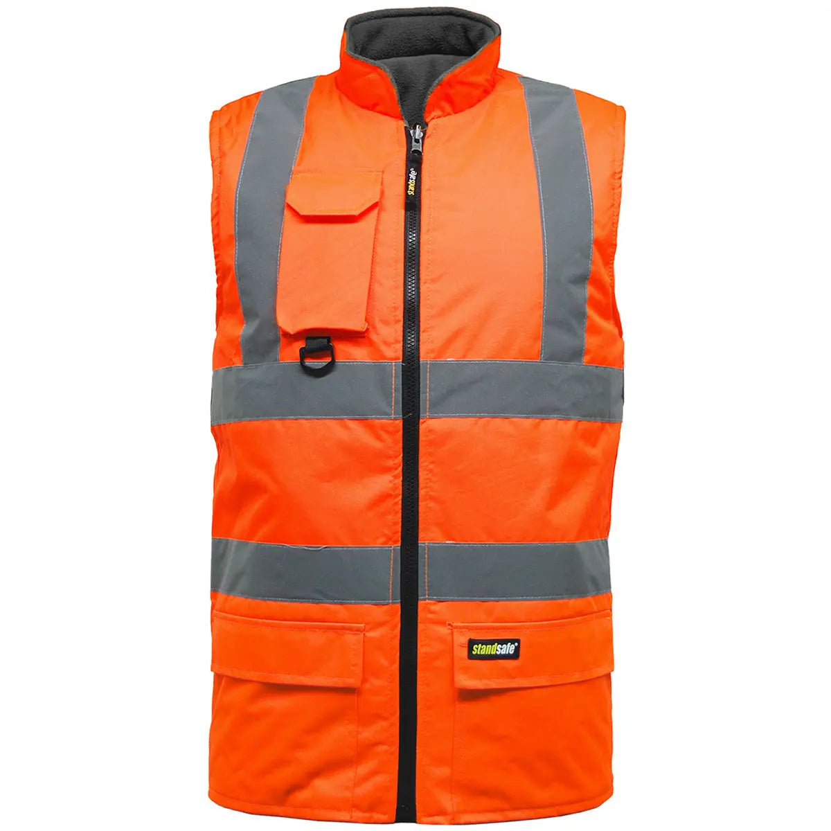 Mens Hi Vis Fleece Lined Reversible Bodywarmer-2