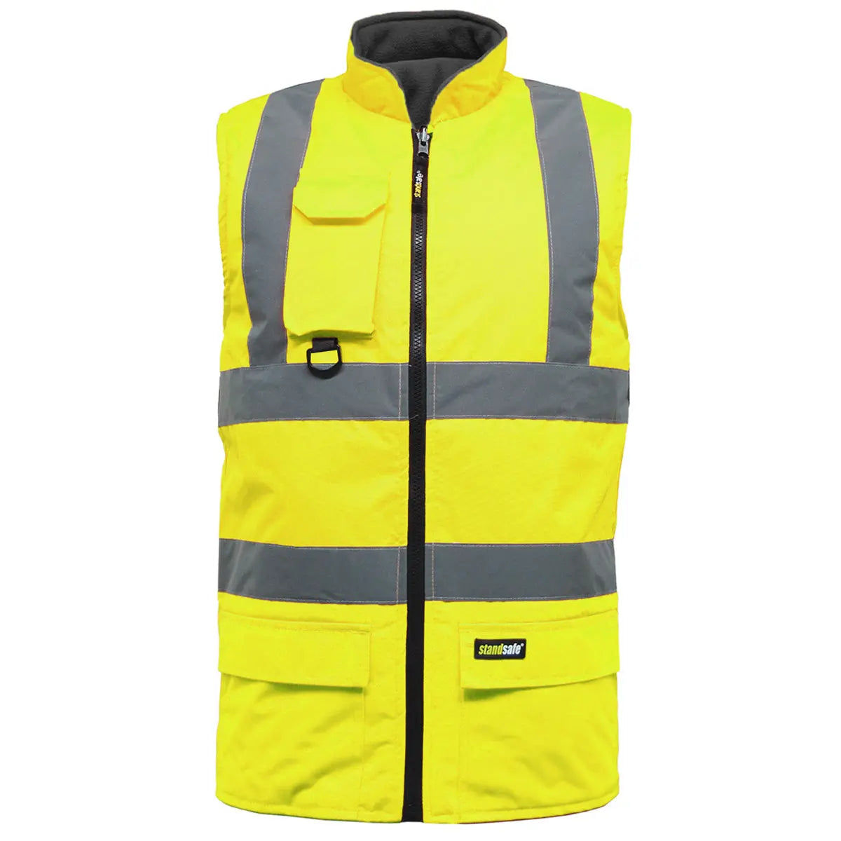 Mens Hi Vis Fleece Lined Reversible Bodywarmer-5