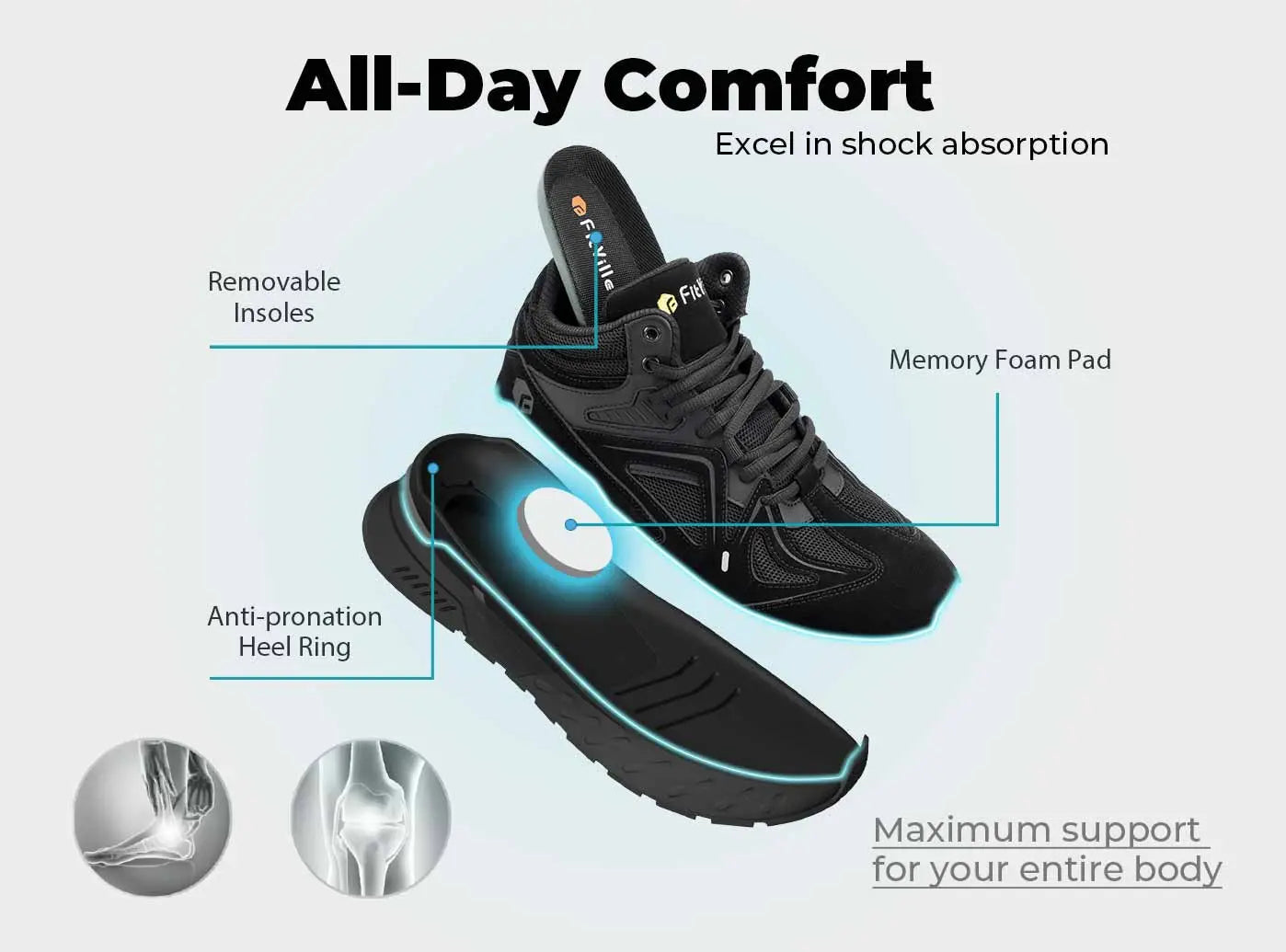 Men's High-top Rebound Core Walking Shoes V4-12