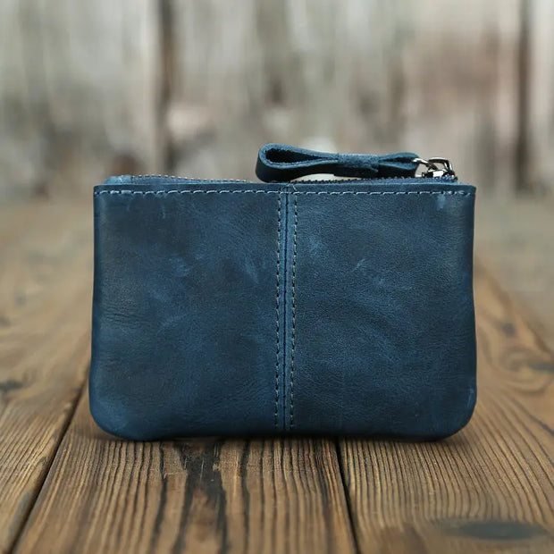 Men's Retro Crazy Horse Leather Coin Purse - Memoriex 