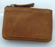 Men's Retro Crazy Horse Leather Coin Purse - Memoriex 