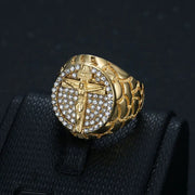Men's Ring | New Hip Hop | Titanium Steel Vacuum Gold Plated - Memoriex 