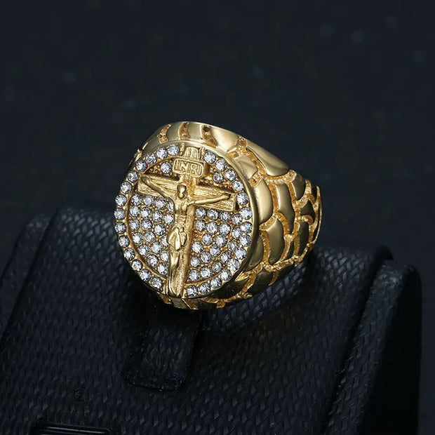 Men's Ring | New Hip Hop | Titanium Steel Vacuum Gold Plated - Memoriex 