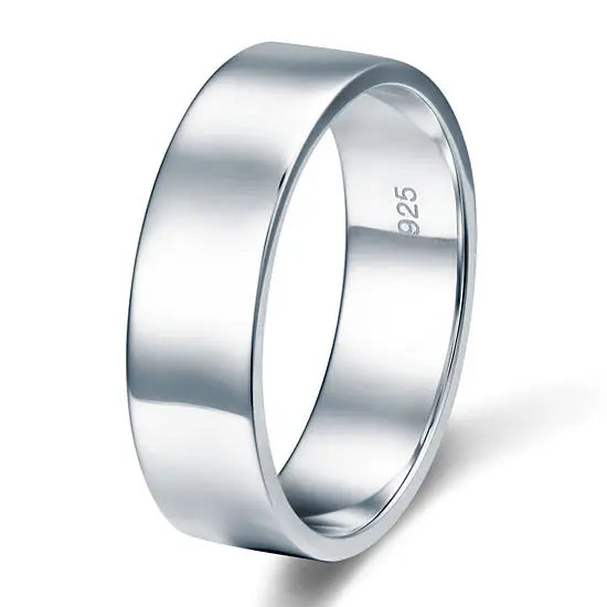 Men's Solid Sterling 925 Silver Wedding Band Ring XFR8056-3