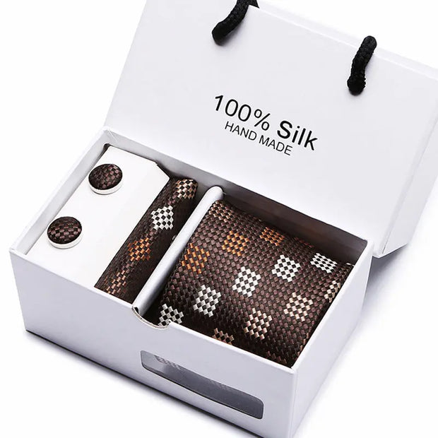 Men's Tie Spot Gift Box 5 Pcs Suit Group Tie Business Formal Wedding Tie - Memoriex 