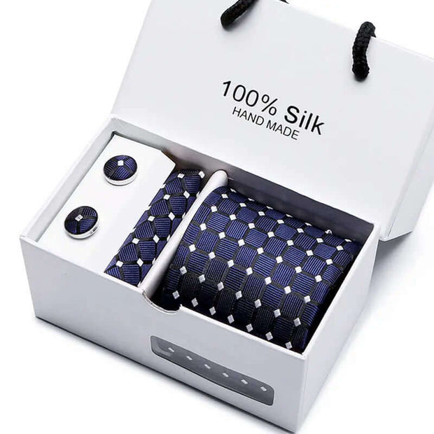 Men's Tie Spot Gift Box 5-Piece Suit Group Tie Business Formal Wedding Tie - Memoriex 