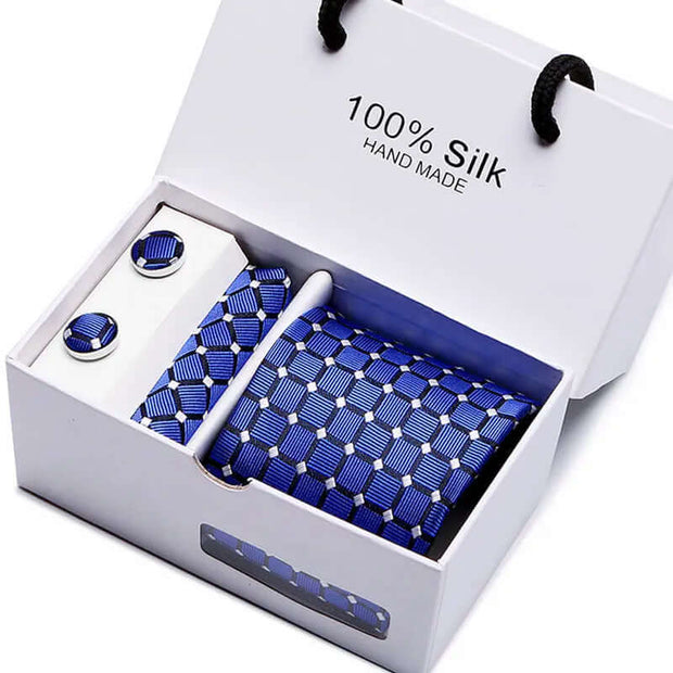 Men's Tie Spot Gift Box 5-Piece Suit Group Tie Business Formal Wedding Tie - Memoriex 