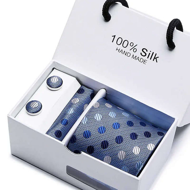 Men's Tie Spot Gift Box 5-Piece Suit Group Tie Business Formal Wedding Tie - Memoriex 