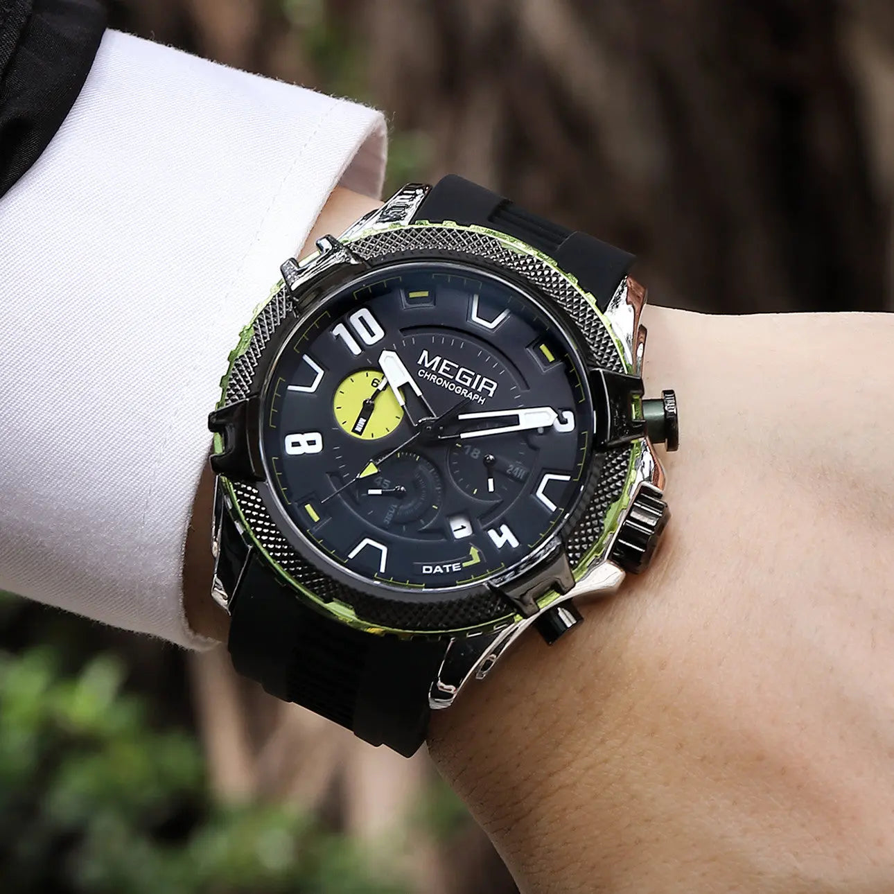 MEGIR Luxury Men's Watches Fashion Sport Quartz Watch Waterproof Date Chronograph Military Wristwatches Clock Reloj Hombre 2200-3