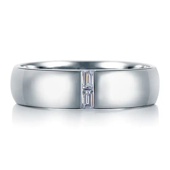 Men's Wedding Band Solid Sterling 925 Silver Ring XFR8050-2