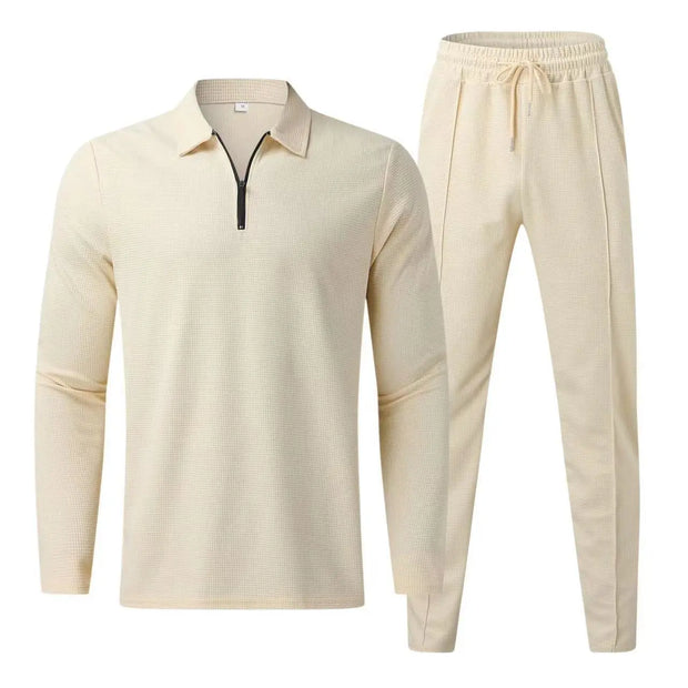 Men's casual sports suit with sleeves and long pants - Memoriex 