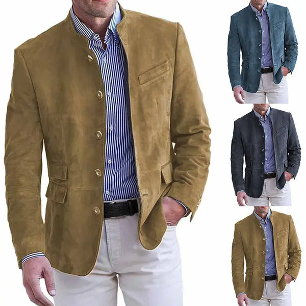 Men's commuting single breasted casual suit jacket - Memoriex 