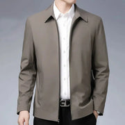 Men's outerwear men's spring autumn lapel jacket men's dad outfit men's casual jacket - Memoriex 